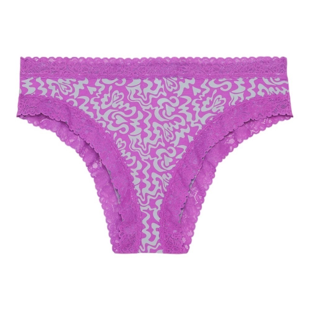 New with tags Savage X Fenty Cotton Essentials Lace-Trim Cheeky Panty Size: 1X